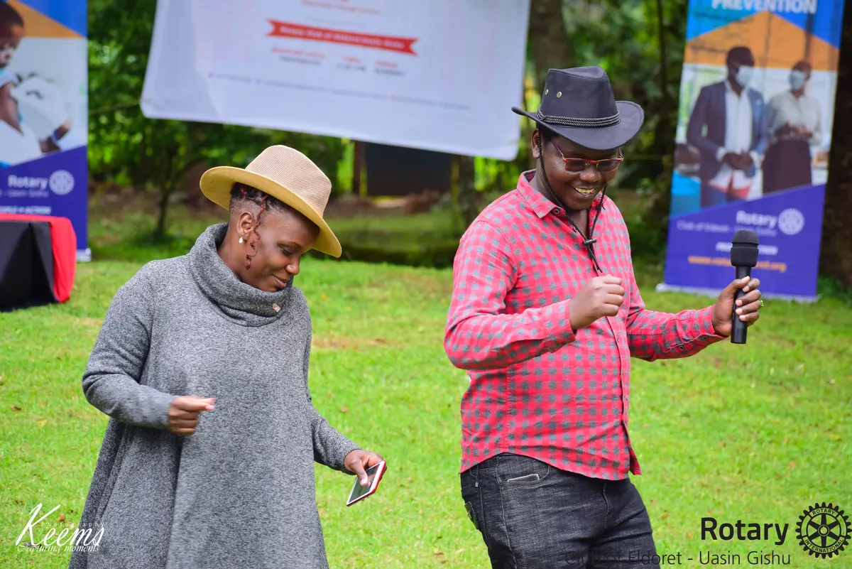 Members at an outdoor club gathering in Eldoret