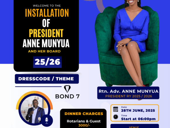 Installation of President Anne Munyua & Her Board (RY 2025/2026)